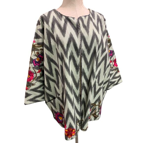 Size 2X Rara Avis by Iris Apfel Embroidered Jacket Womens Pockets - Picture 2 of 12